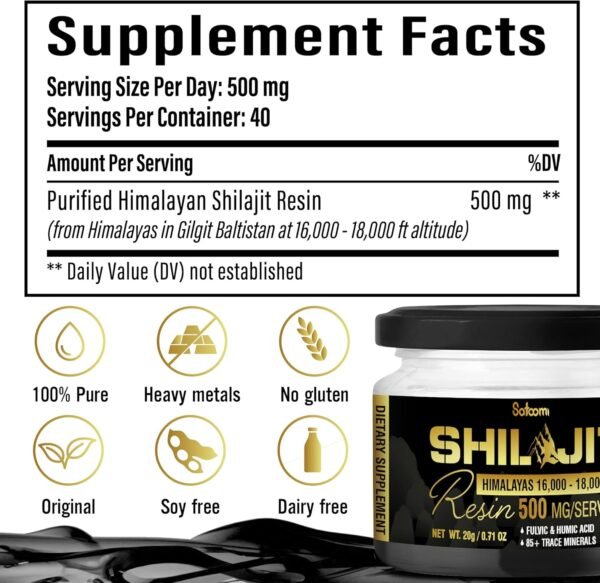 Tabla de Suplementos Satoomi original Shilajit Satoomi Original